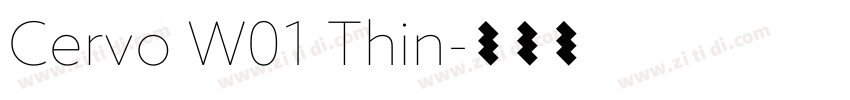 Cervo W01 Thin字体转换